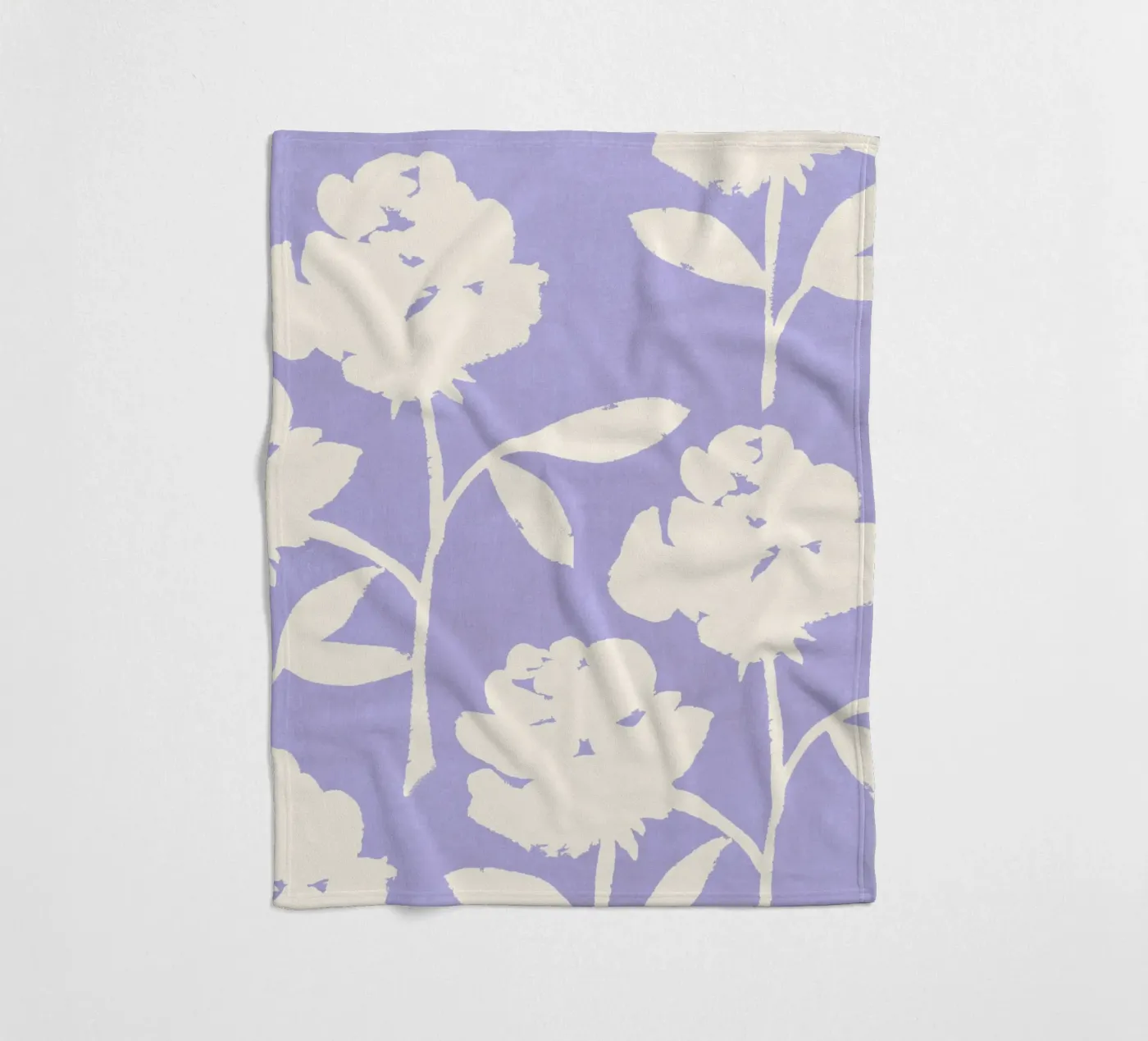 Rosenmuster - Violett Fleecedecke von intemporalis
