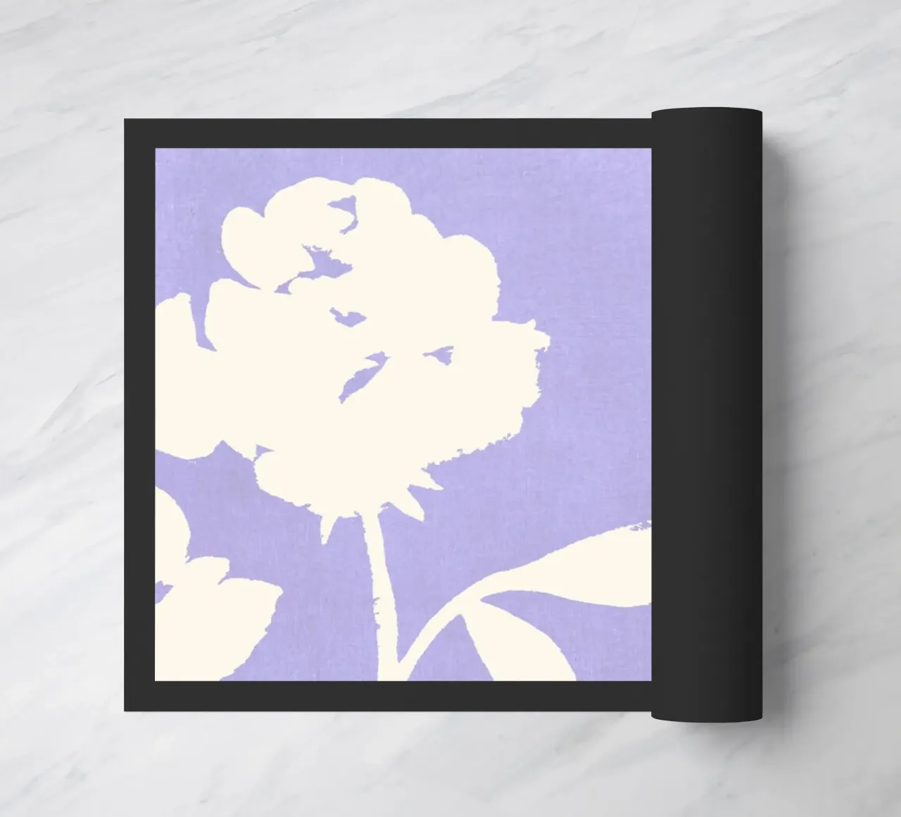 Rosenmuster - Violett Fußmatte von intemporalis