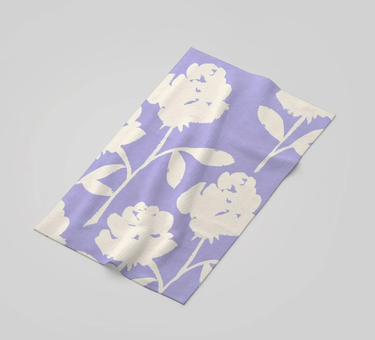 Rozenpatroon - Violet strandhanddoek van intemporalis