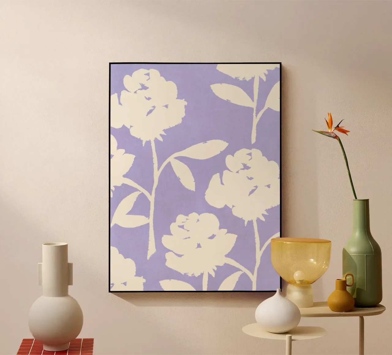 Rose Pattern - Violet Acryl-Glas von intemporalis