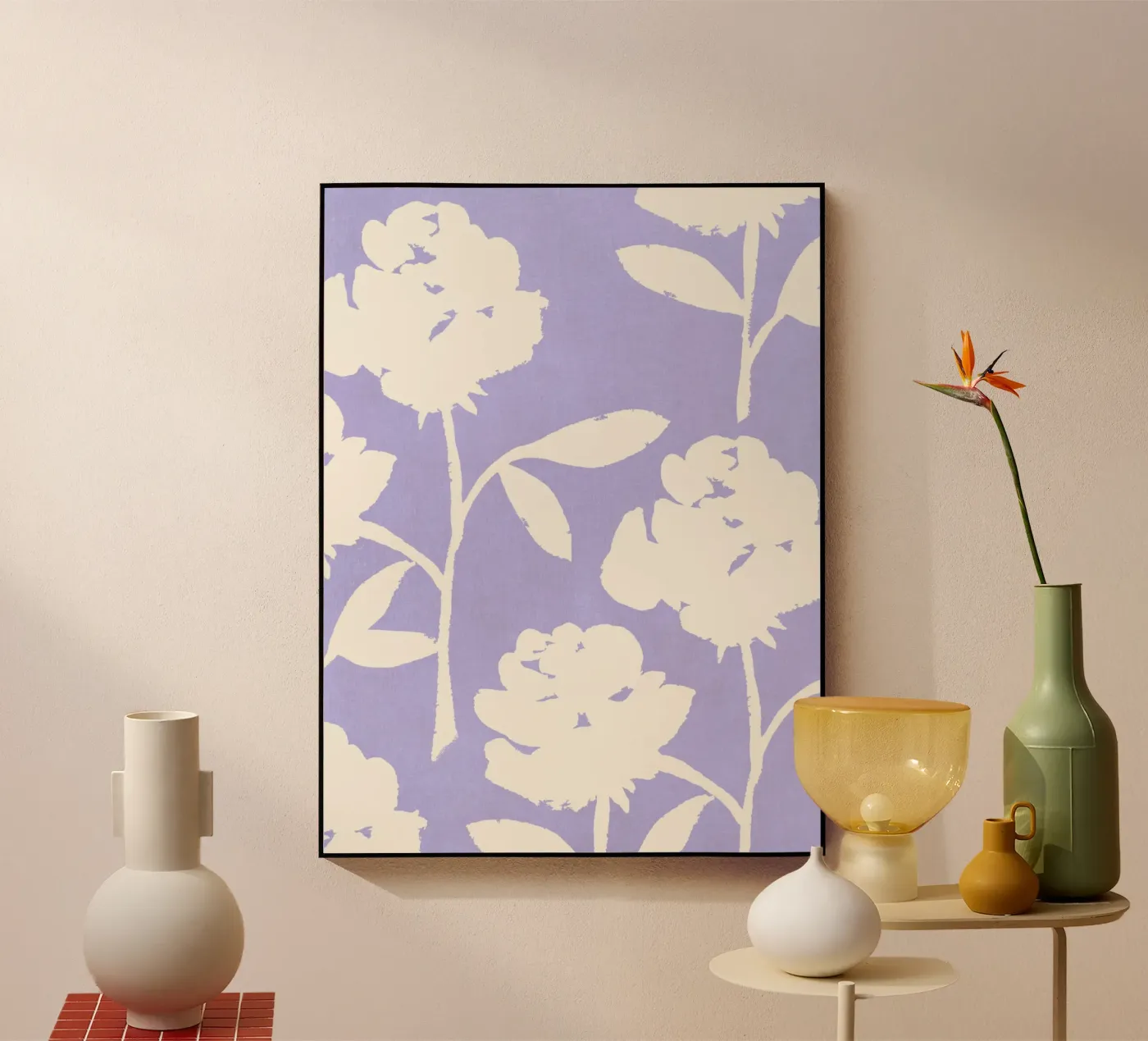 Motif de la rose - Violet plexiglas de intemporalis