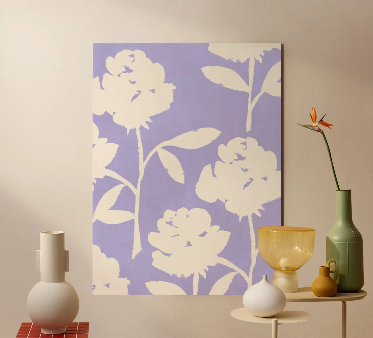 Rose Pattern - Violet alu-dibond by intemporalis