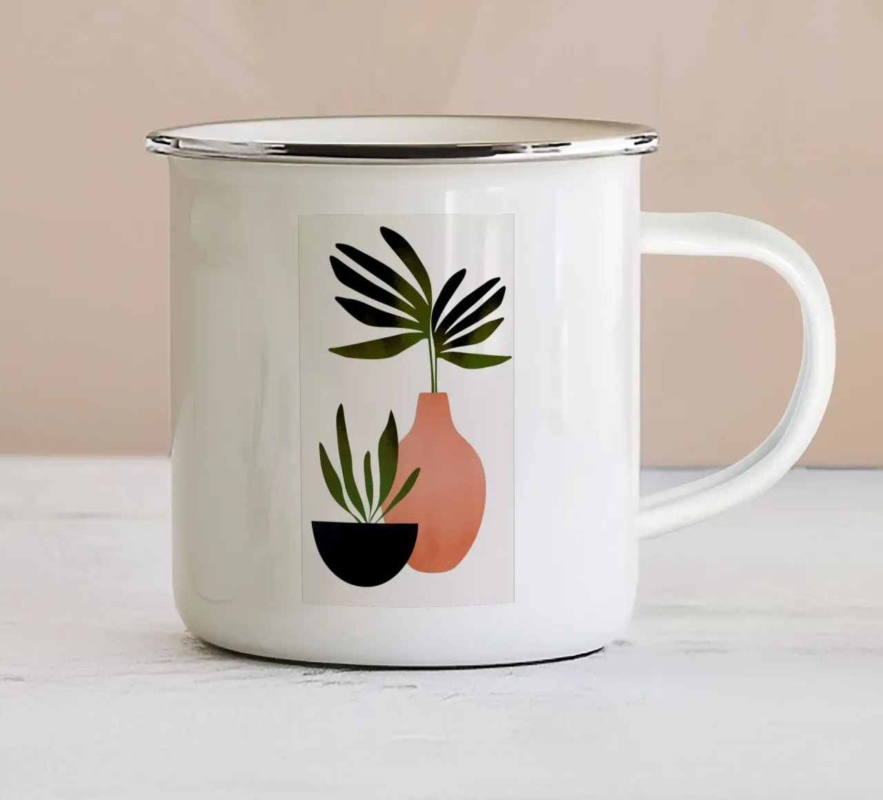 Scandinavian Stilllife 3 tazza in smalto da Kubistika