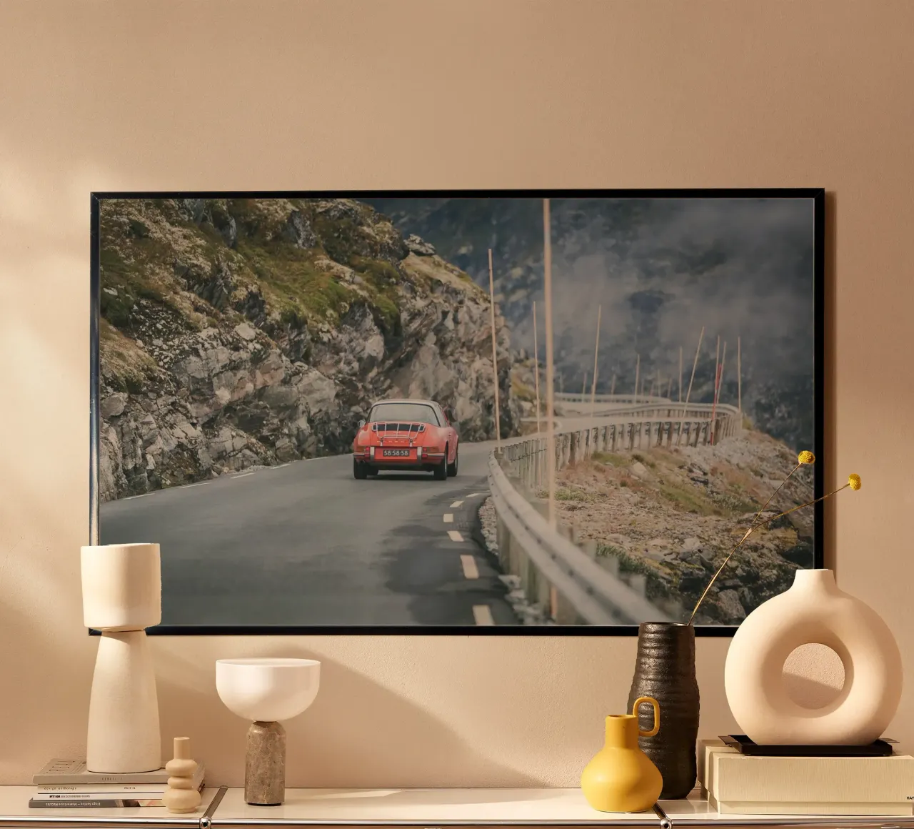 Porsche in Norvegia carta hahnemühle da the view