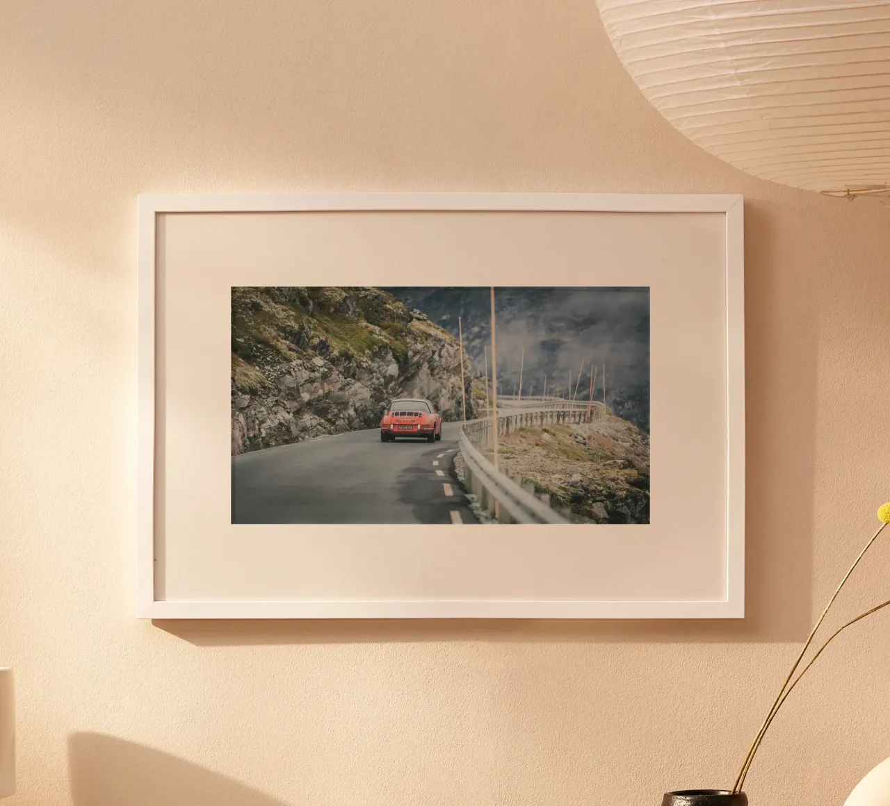 Porsche in Norvegia carta hahnemühle da the view