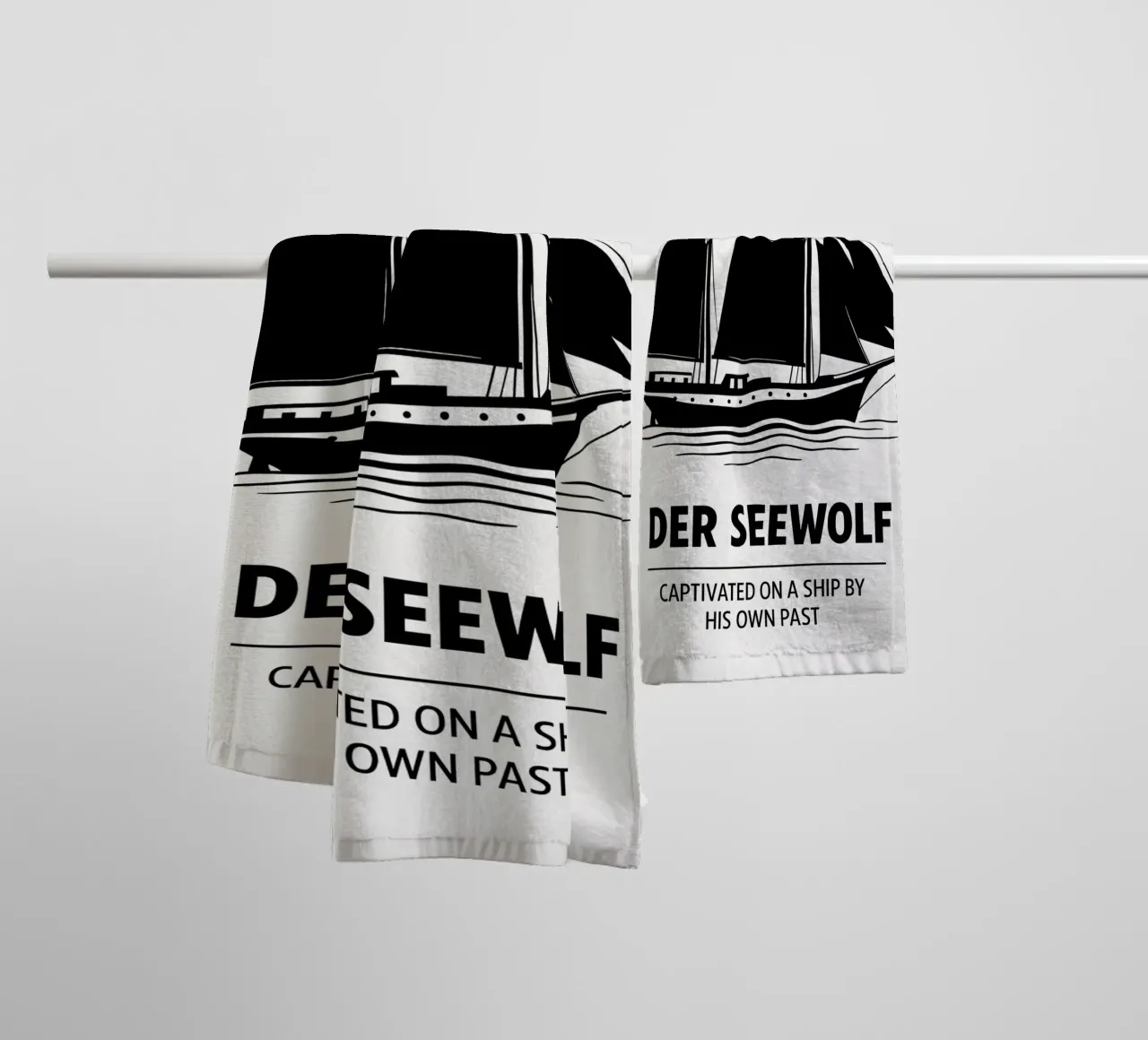 Der Seewolf Print asciugamano da bagno da MoviesArt