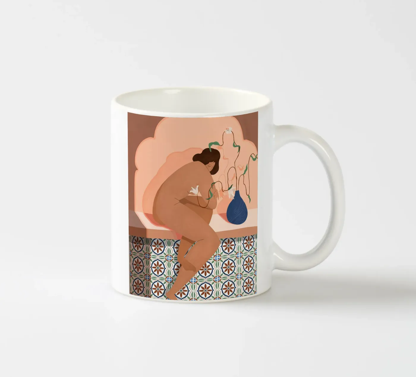 Contemplation ceramic mug by Arty Guava