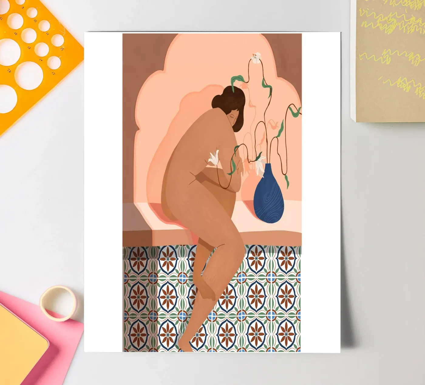 Contemplation stickervel van Arty Guava