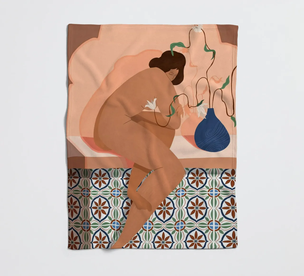 Contemplation Fleecedecke von Arty Guava