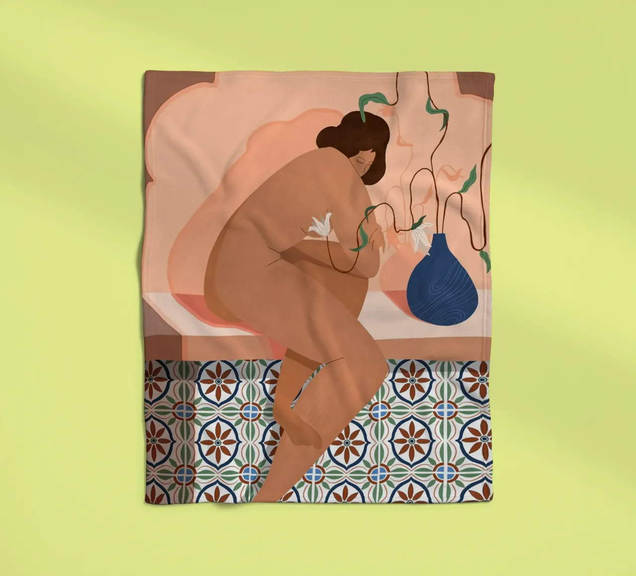 Contemplation Fleecedecke von Arty Guava