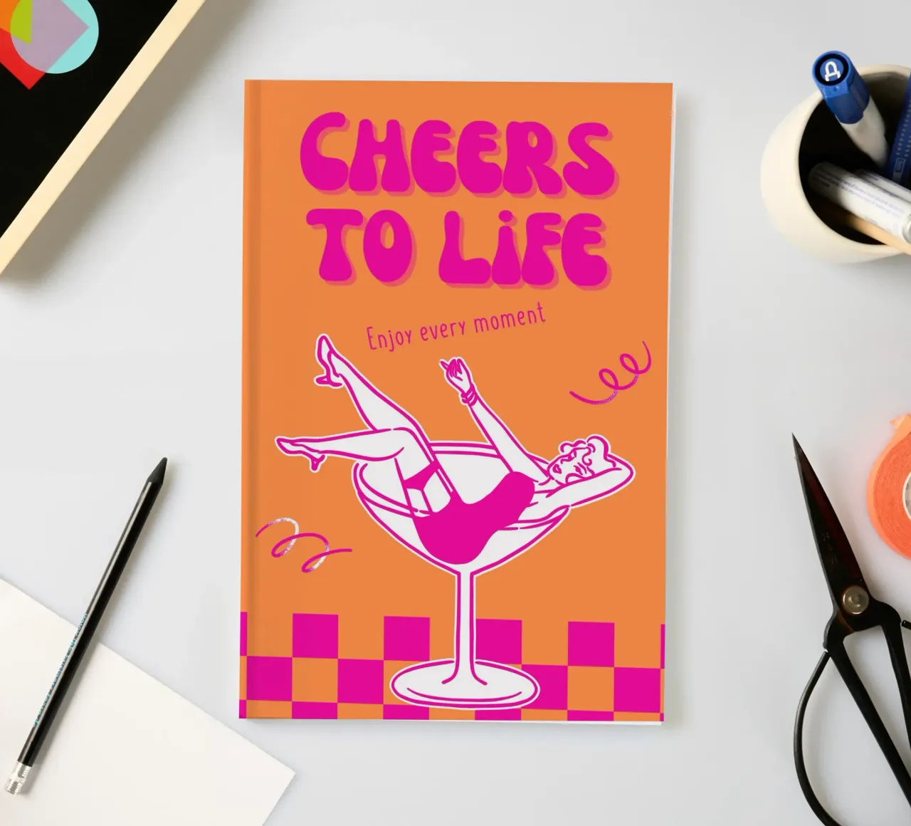 Cheers To Life notebook by DigiWunderwerk