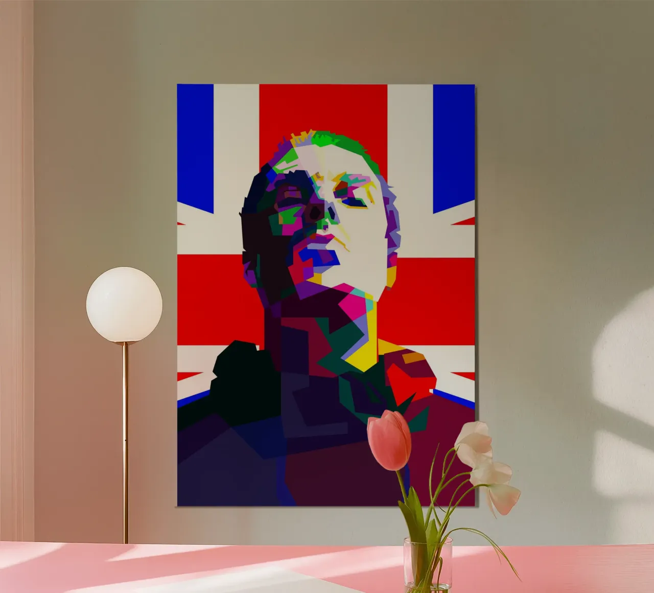 Liam Gallagher Grunge Rock britannico di tendenza ora poster con telaio in alluminio da Artkreator