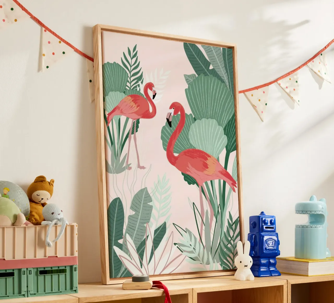 Flamingo Dreams tela da Goed Blauw