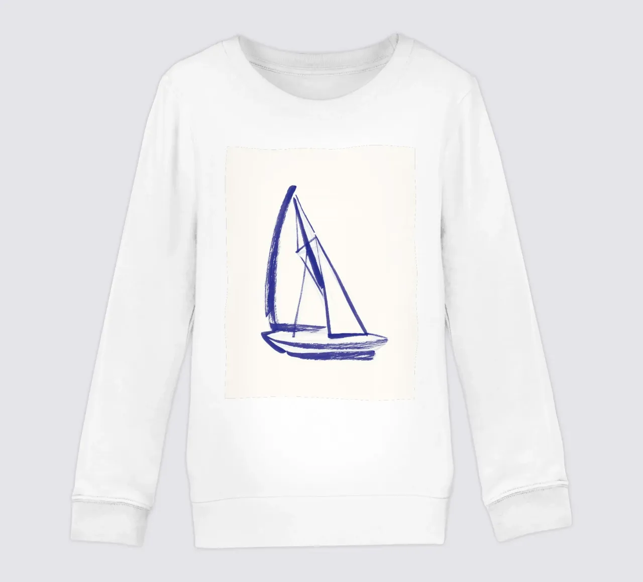 Barca a vela - Bianco Blu felpa bambino da intemporalis