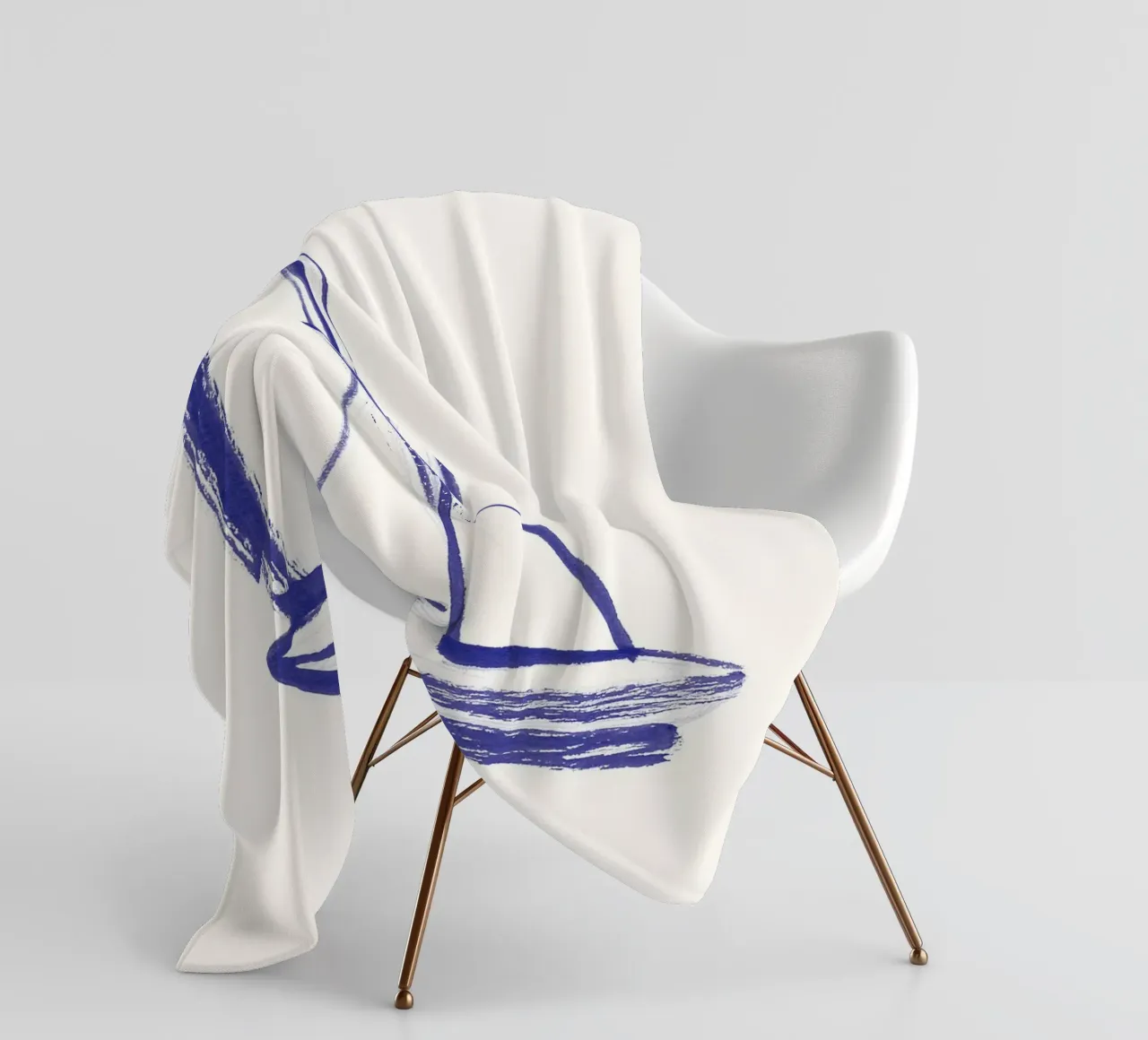 Barca a vela - Bianco Blu coperta in pile da intemporalis