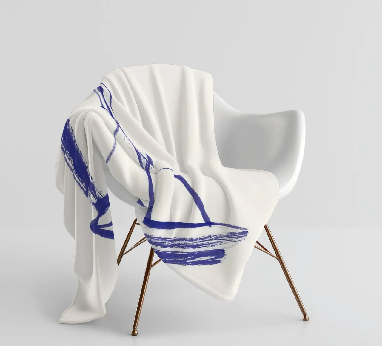 Barca a vela - Bianco Blu coperta in pile da intemporalis