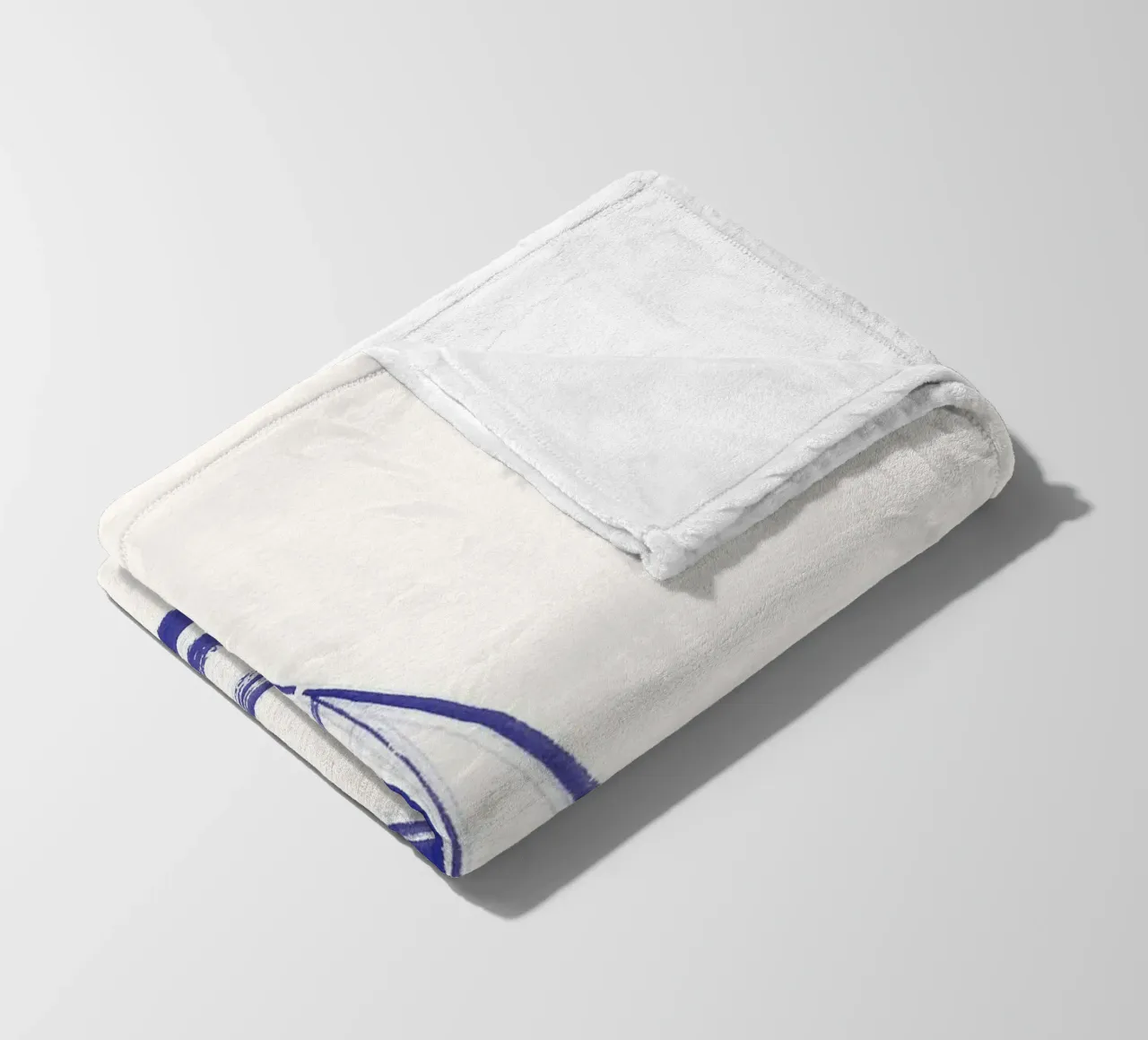 Barca a vela - Bianco Blu coperta in pile da intemporalis