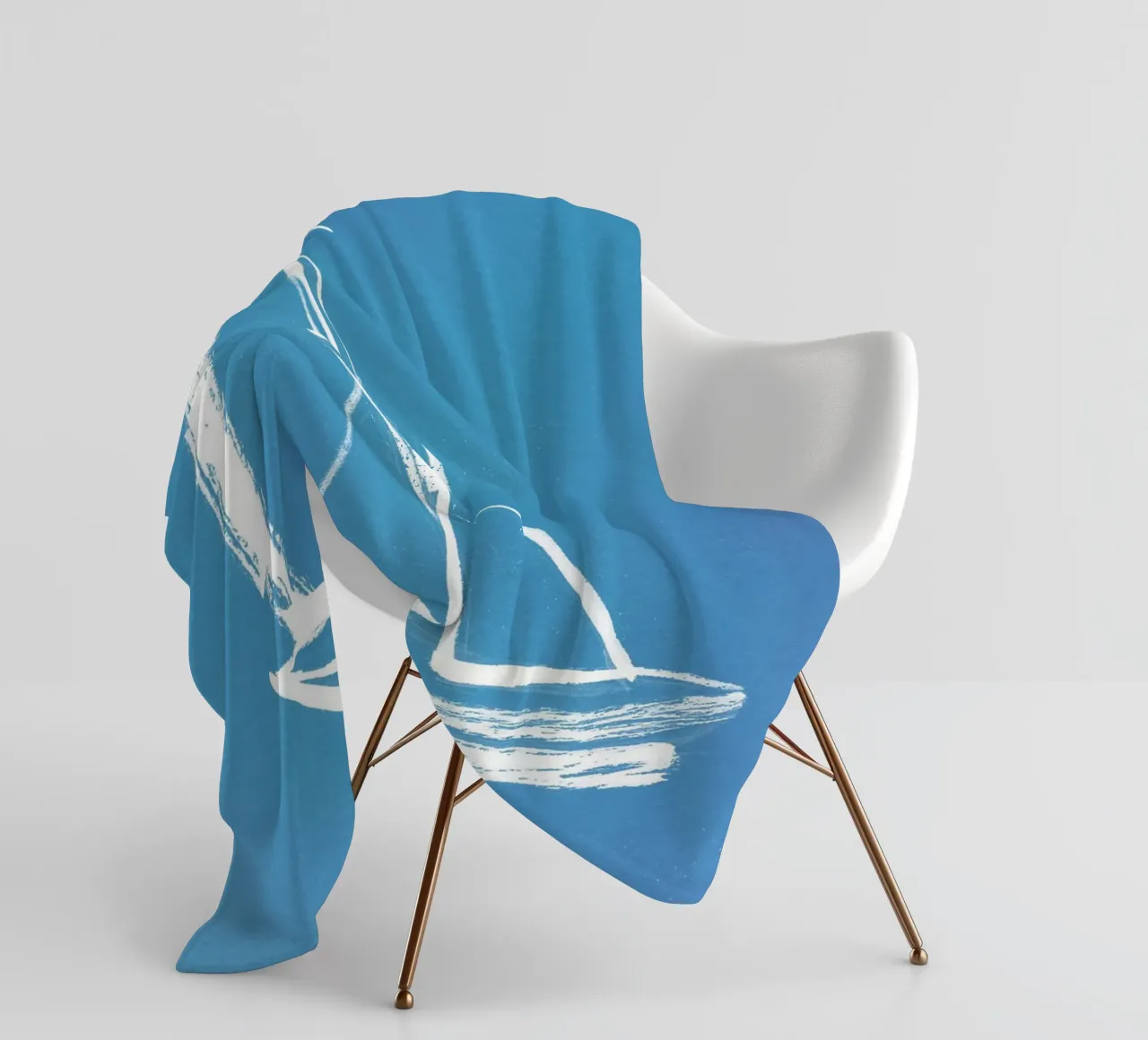 Barca a vela - Blu coperta in pile da intemporalis