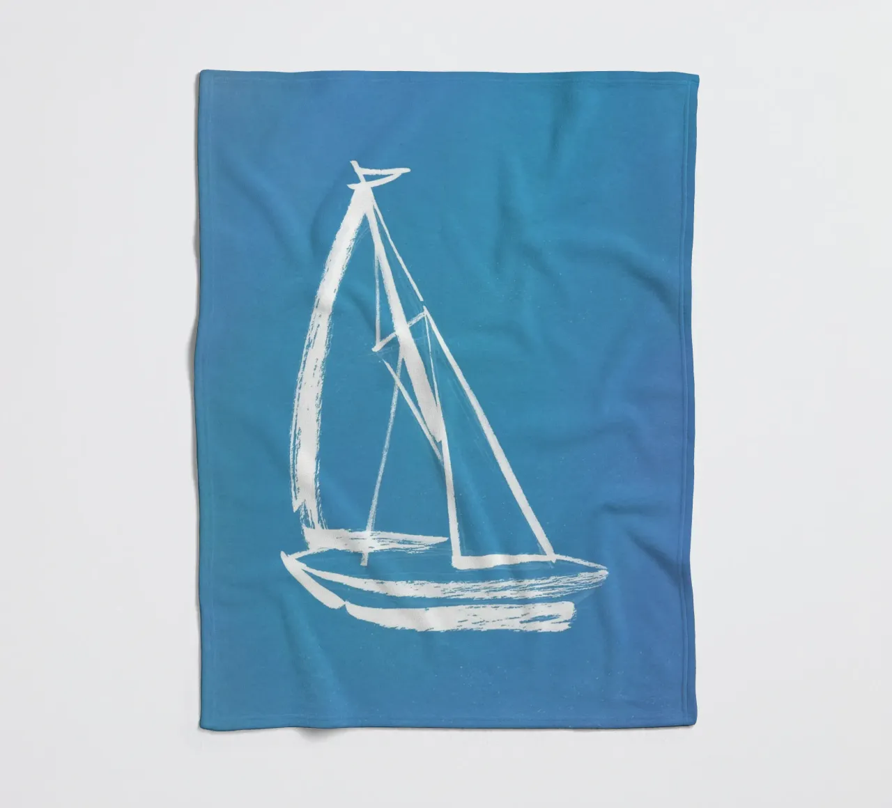 Barca a vela - Blu coperta in pile da intemporalis