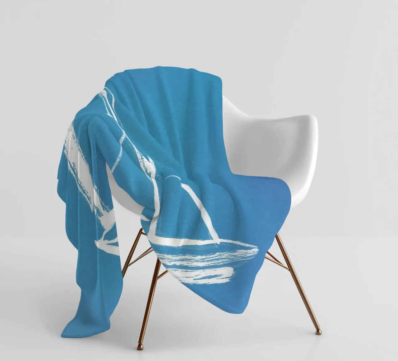 Barca a vela - Blu coperta in pile da intemporalis