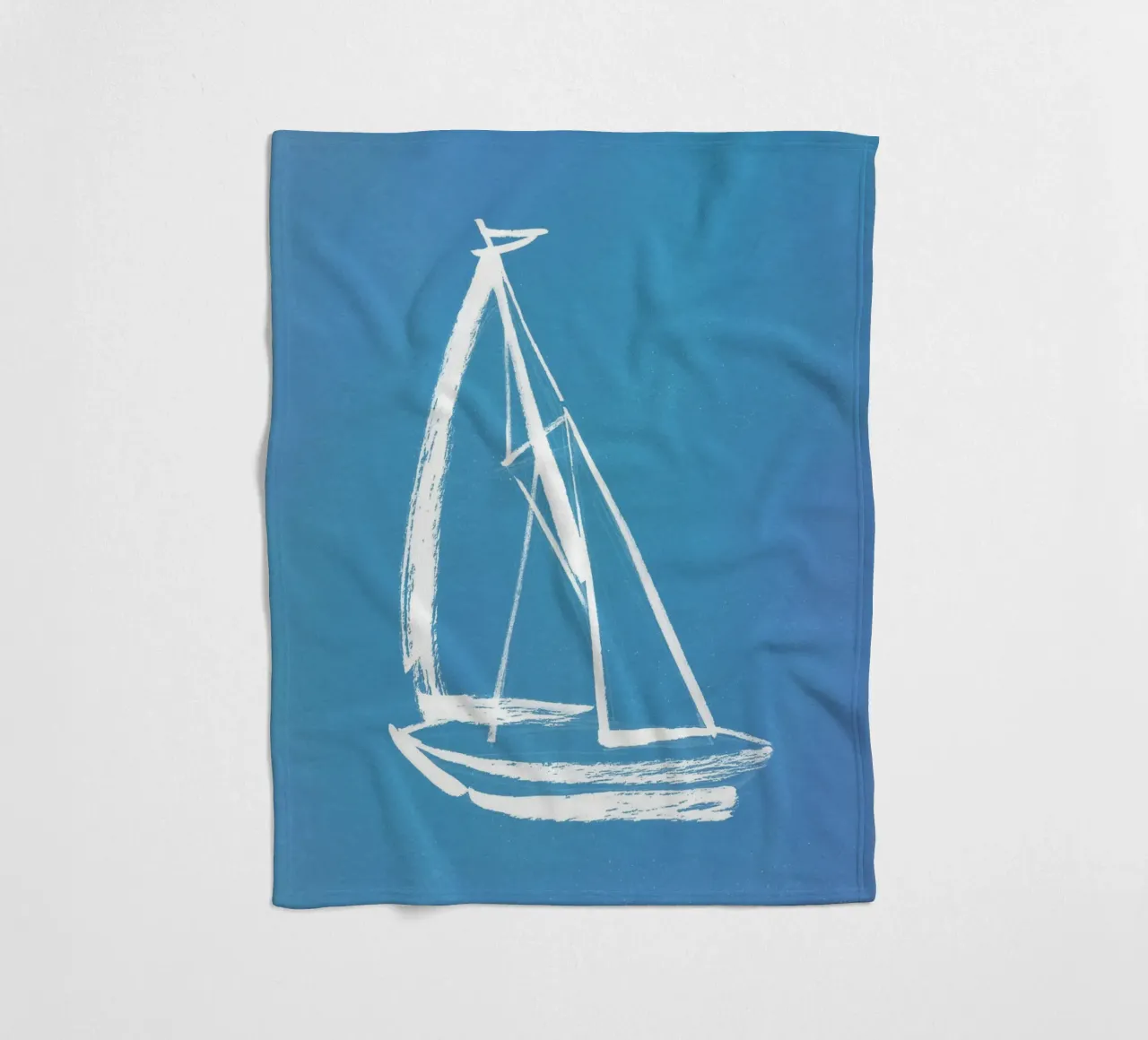 Barca a vela - Blu coperta in pile da intemporalis