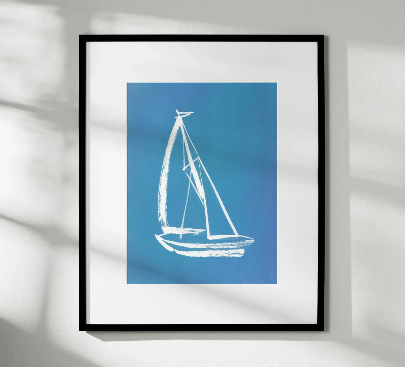 Barca a vela - Blu poster da intemporalis