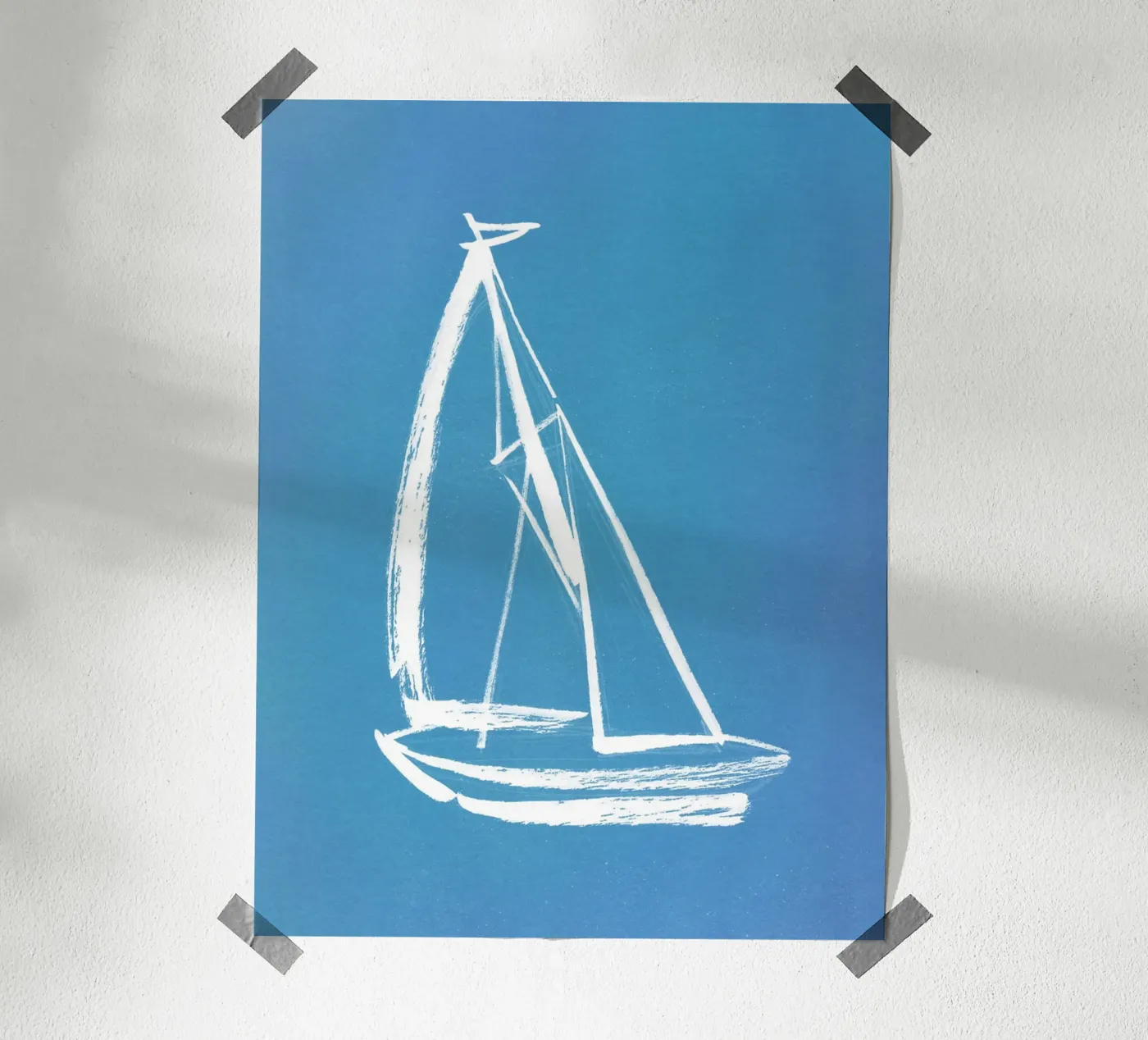 Barca a vela - Blu poster da intemporalis