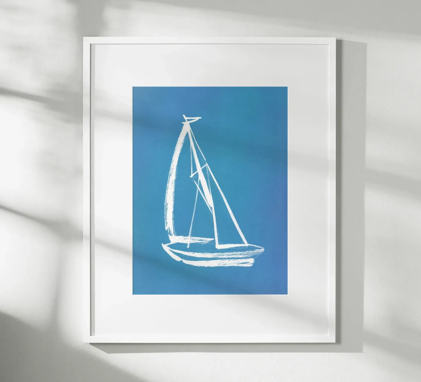 Barca a vela - Blu poster da intemporalis