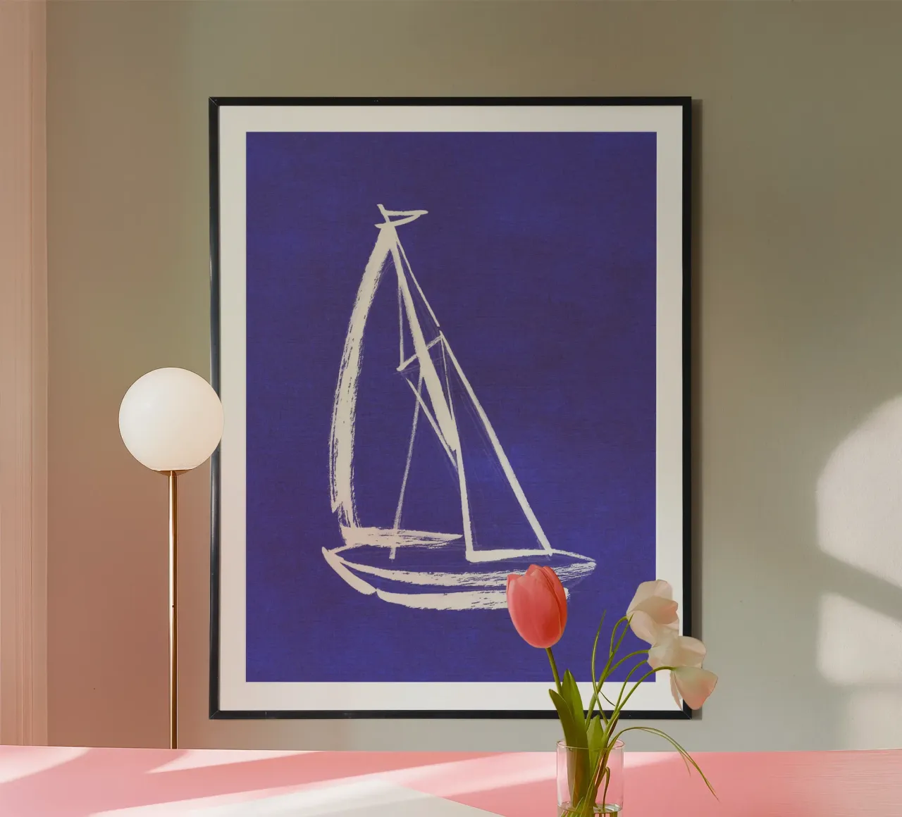 Voilier - Marine poster avec cadre en plastique de intemporalis