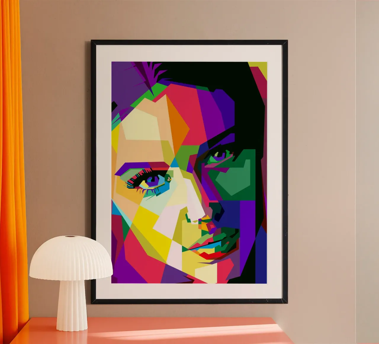 Monica Bellucci Attrice di Hollywood WPAP Trending Now poster con telaio in legno da Artkreator
