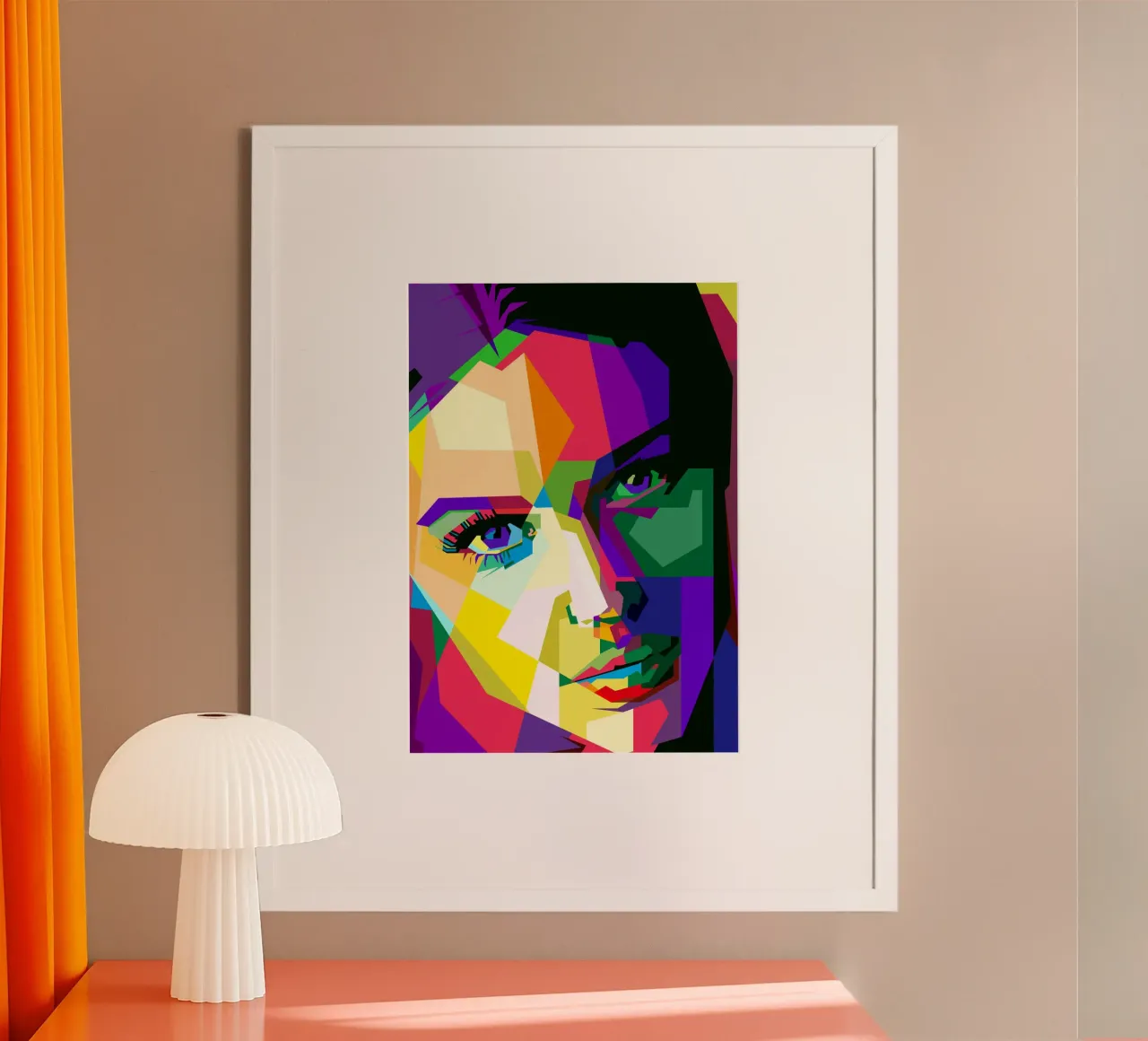 Monica Bellucci Attrice di Hollywood WPAP Trending Now poster con telaio in legno da Artkreator