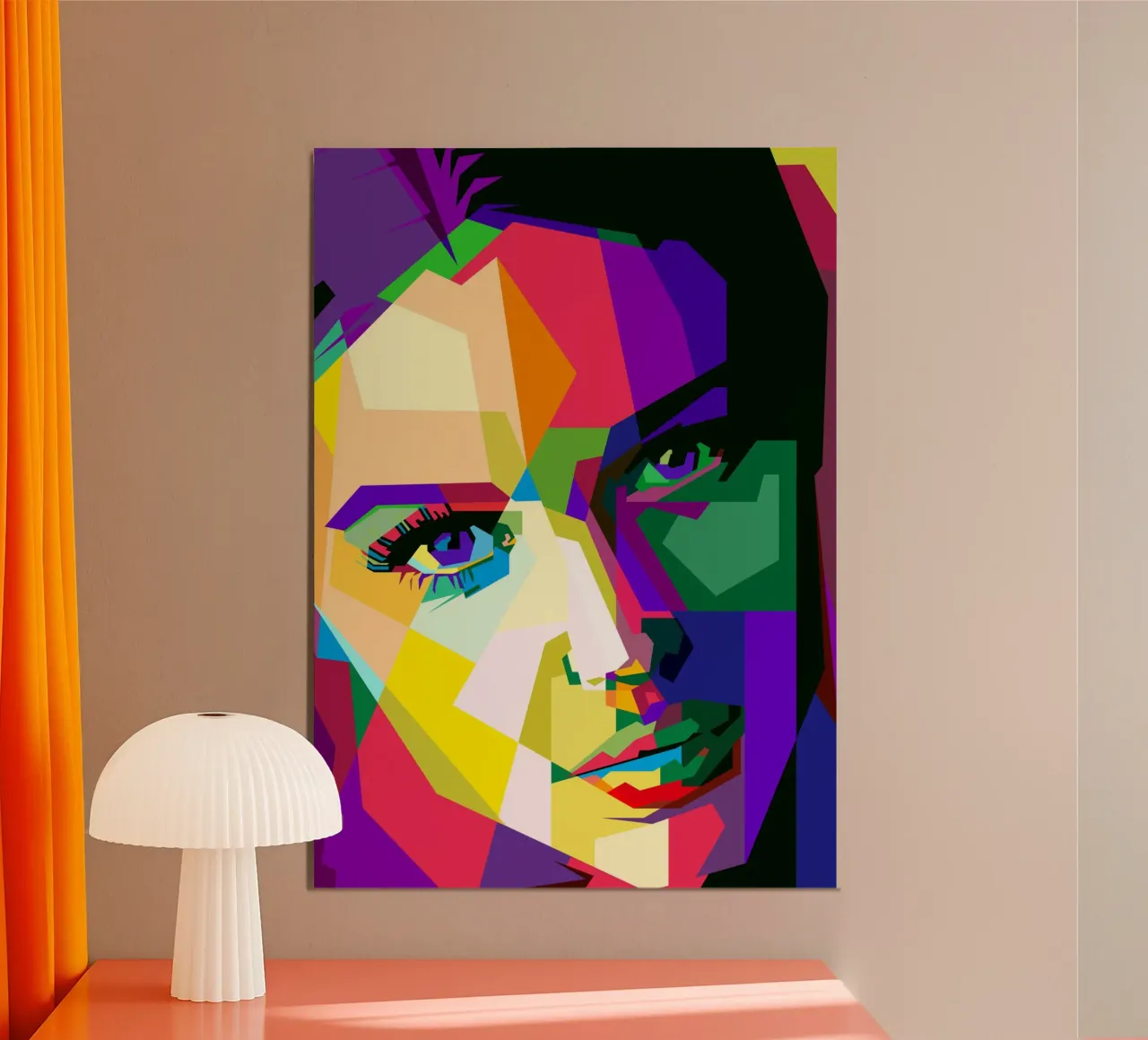Monica Bellucci Attrice di Hollywood WPAP Trending Now poster con telaio in legno da Artkreator