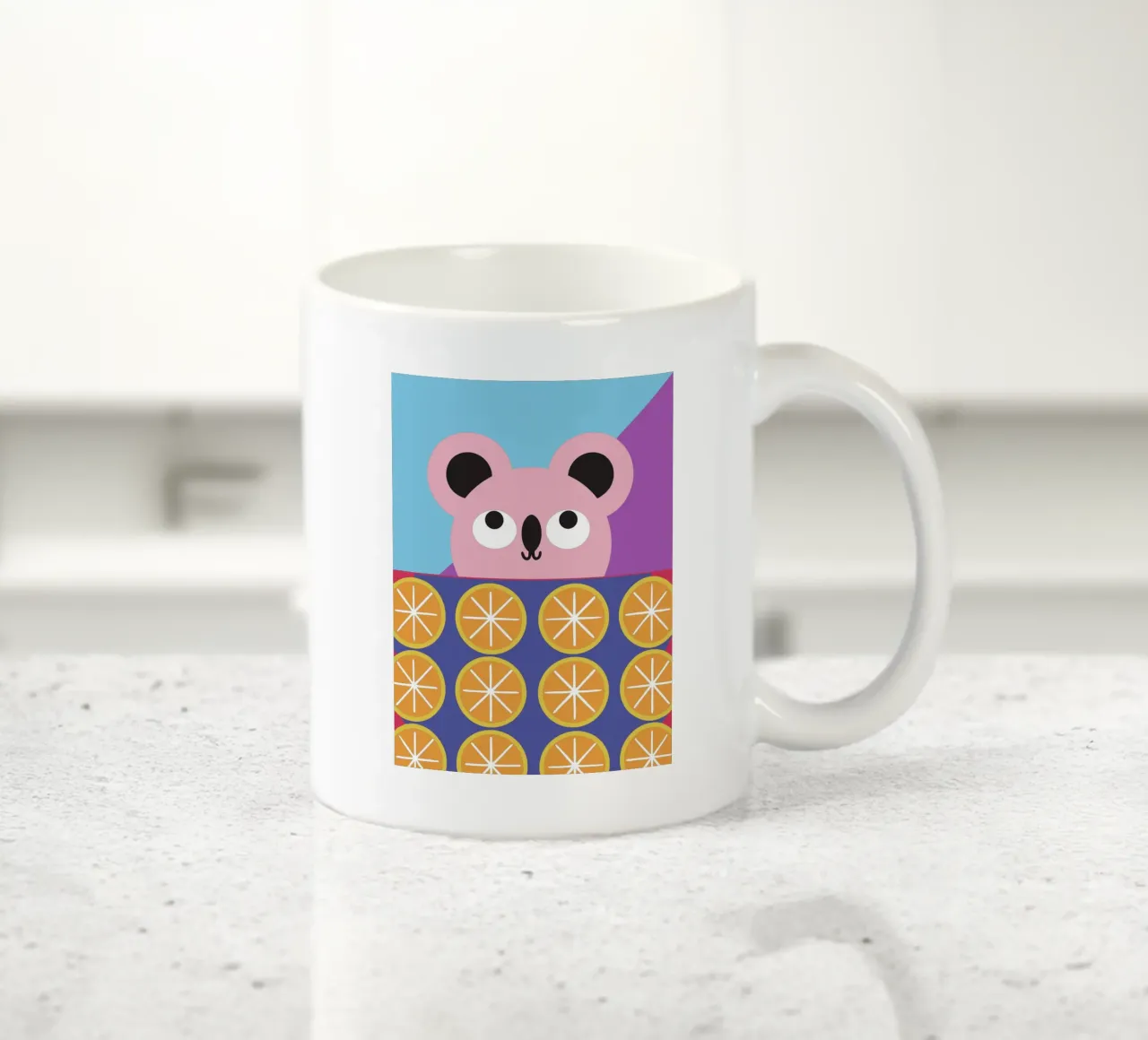 Koala e frutta arancione tazza in ceramica da LOOK DIFFERENT