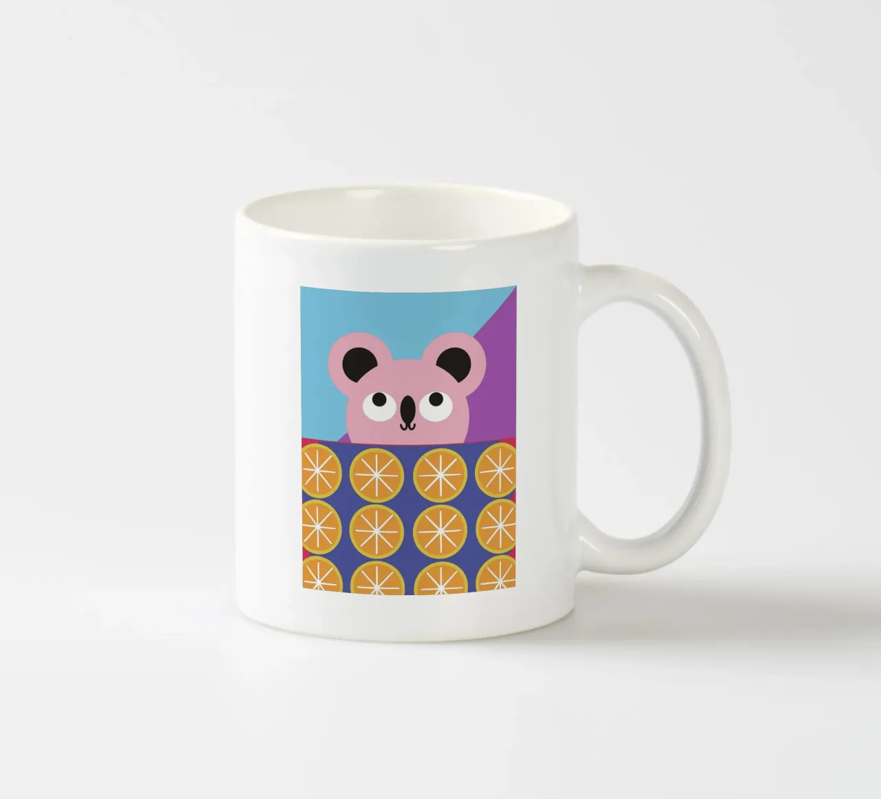 Koala e frutta arancione tazza in ceramica da LOOK DIFFERENT
