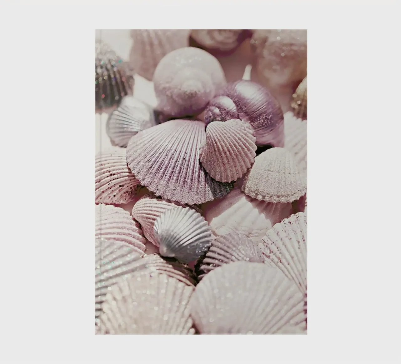 Shells and Glitter - Glittering shells in the sunlight notebook by Monika Strigel