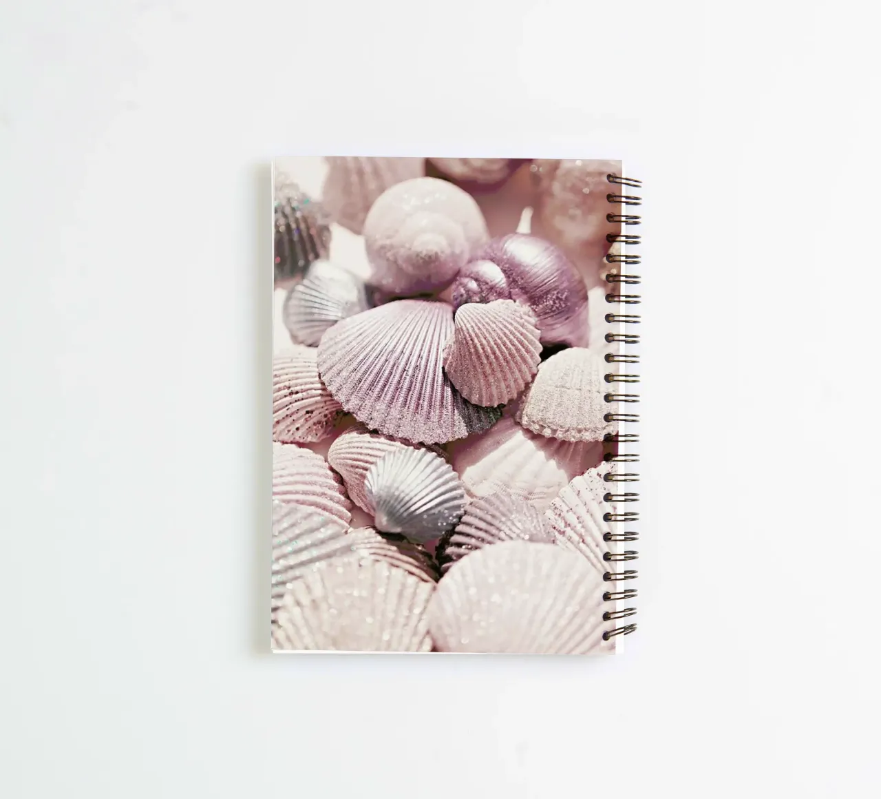 Shells and Glitter - Glittering shells in the sunlight spiral notebook by Monika Strigel