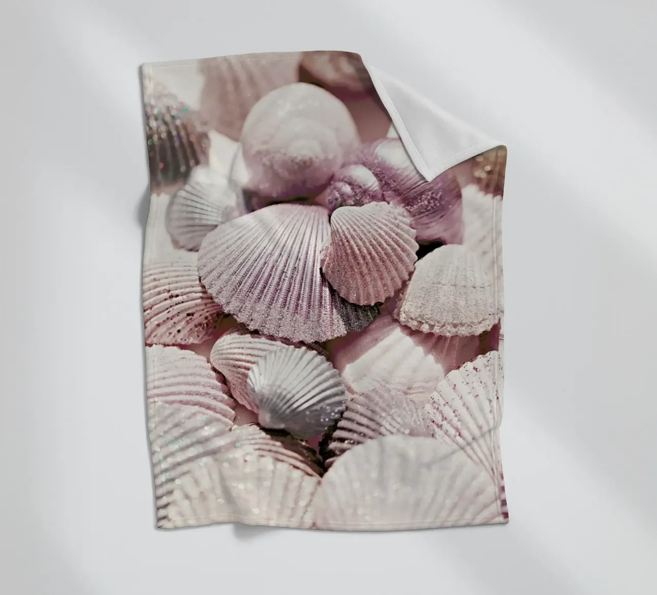 Shells and Glitter - Glittering shells in the sunlight fleece blanket by Monika Strigel