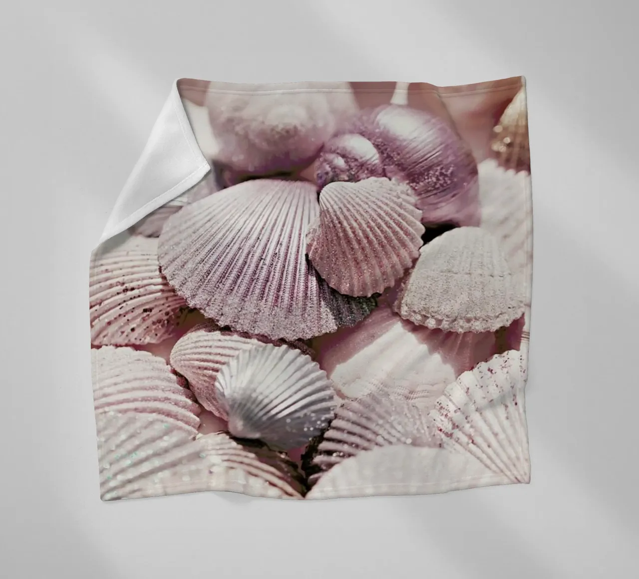 Shells and Glitter - Glittering shells in the sunlight fleece blanket by Monika Strigel