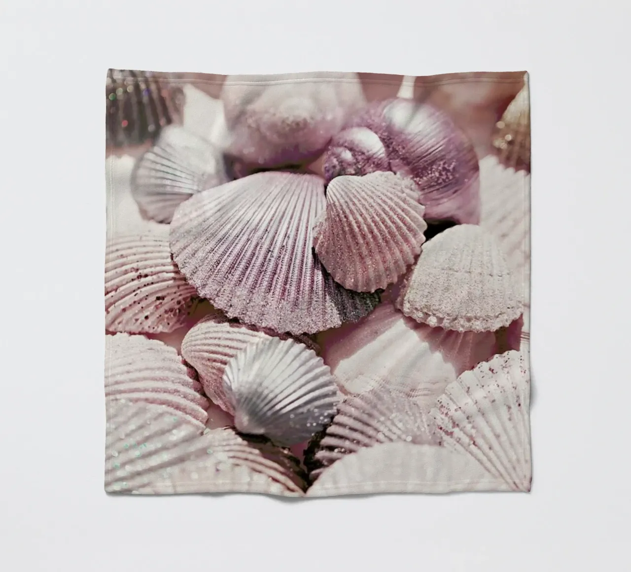 Shells and Glitter - Glittering shells in the sunlight fleece blanket by Monika Strigel