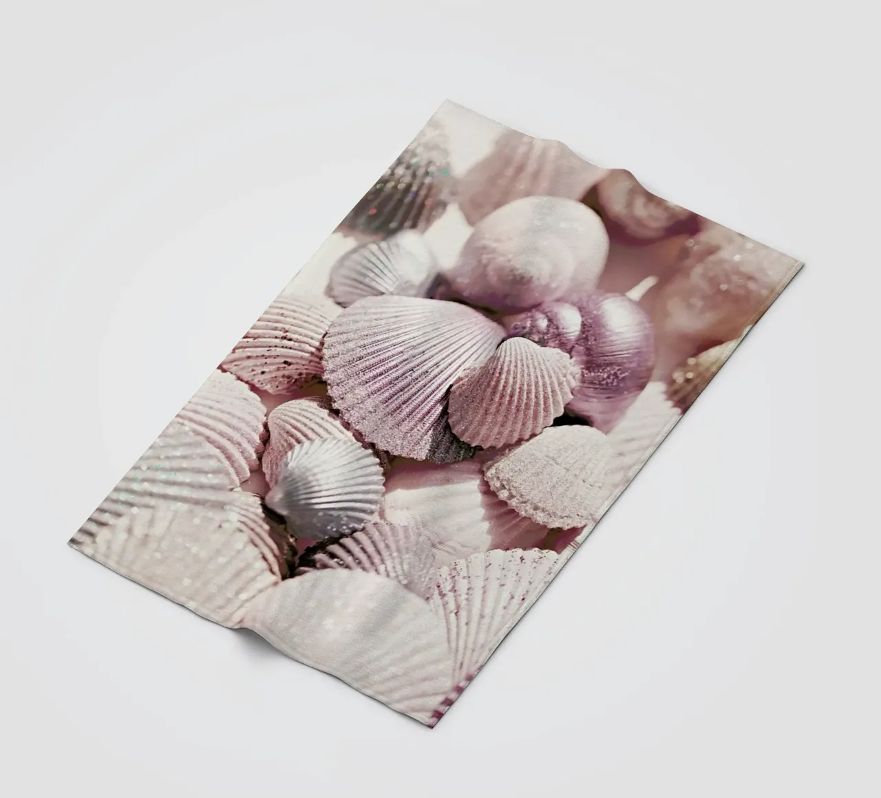 Shells and Glitter - Glittering shells in the sunlight fleece blanket by Monika Strigel