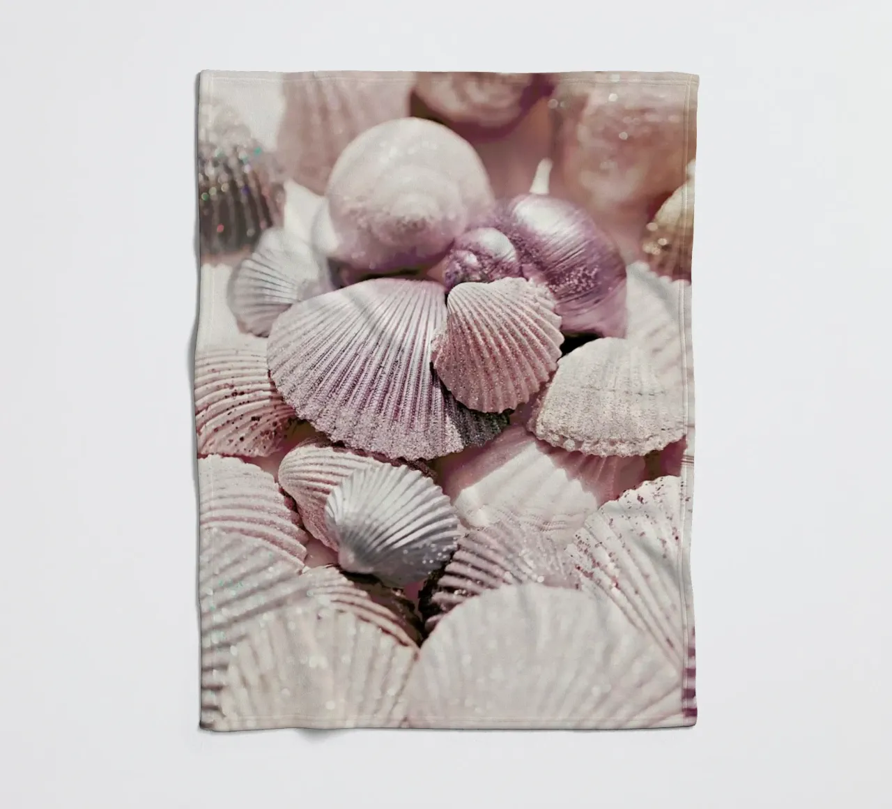 Shells and Glitter - Glittering shells in the sunlight fleece blanket by Monika Strigel