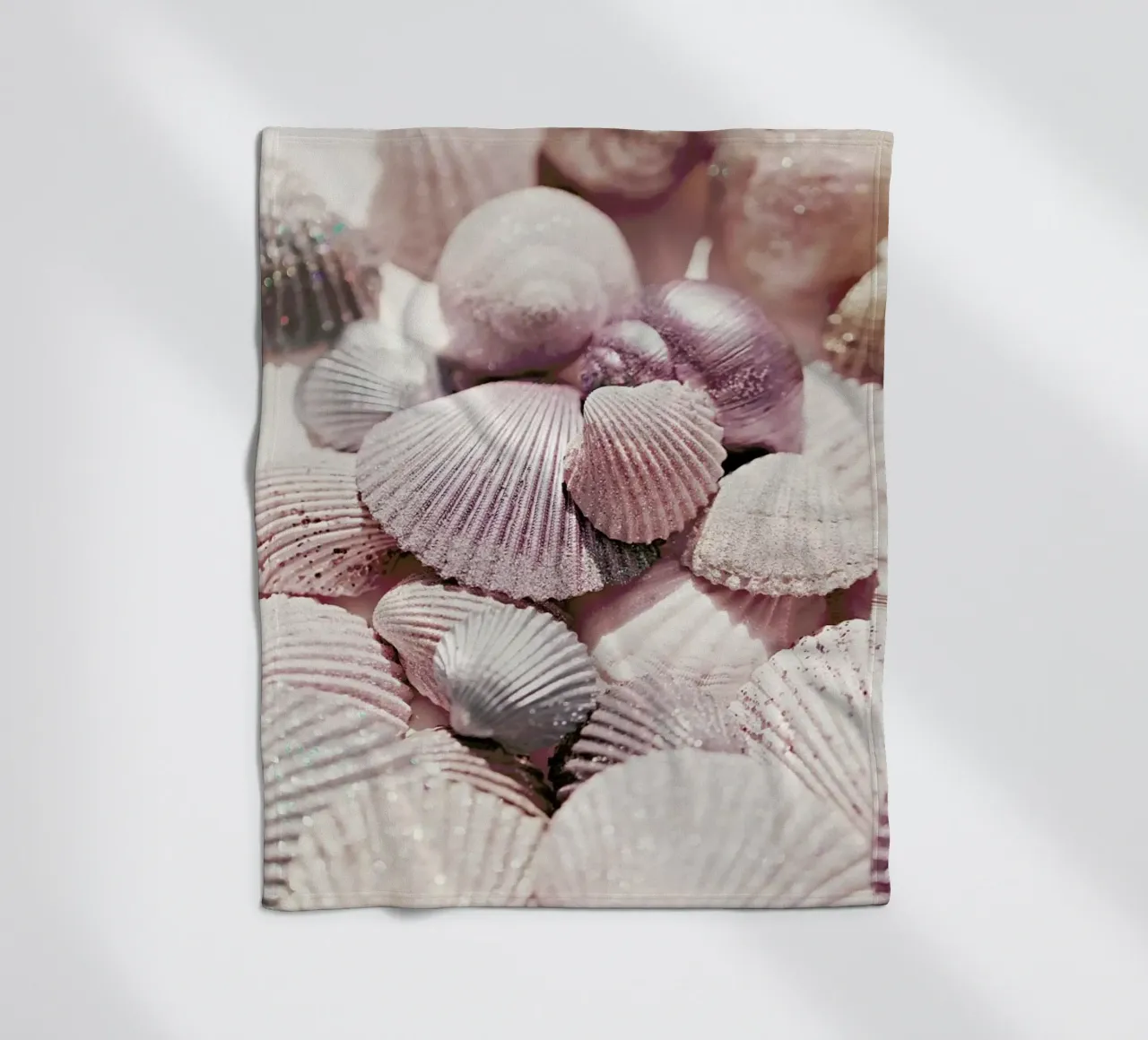 Shells and Glitter - Glittering shells in the sunlight fleece blanket by Monika Strigel