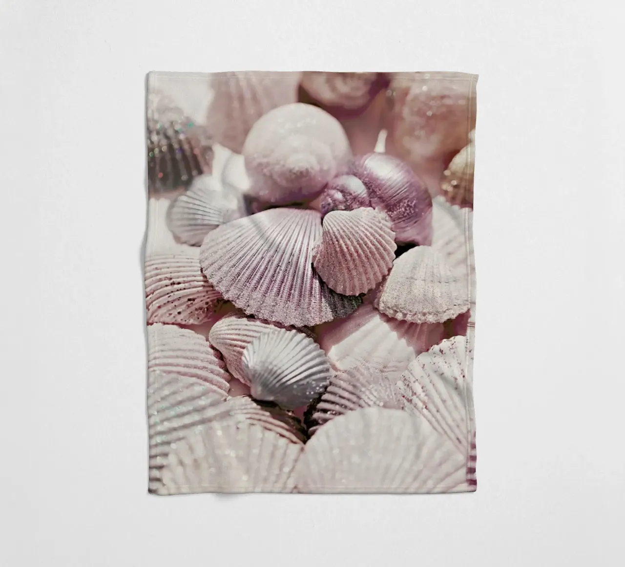 Shells and Glitter - Glittering shells in the sunlight fleece blanket by Monika Strigel