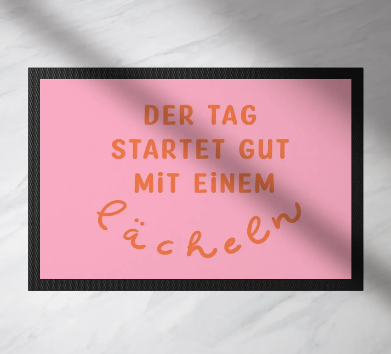 Lächle 2 doormat by Julia Reyelt