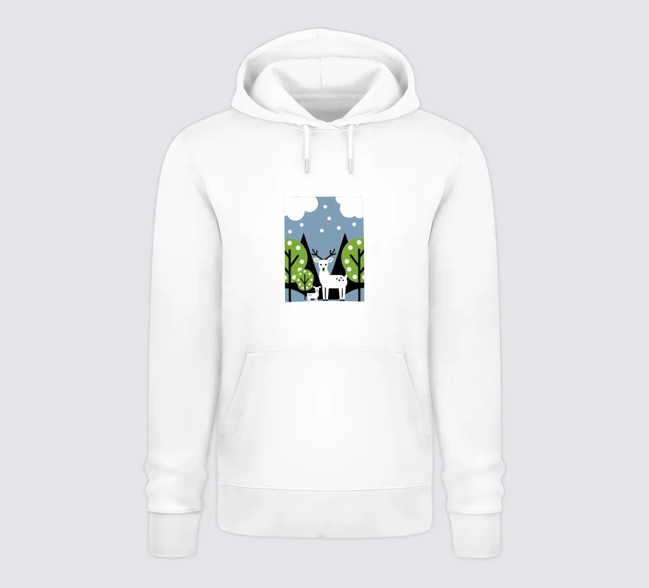 Cervo e albero felpa con cappuccio da LOOK DIFFERENT