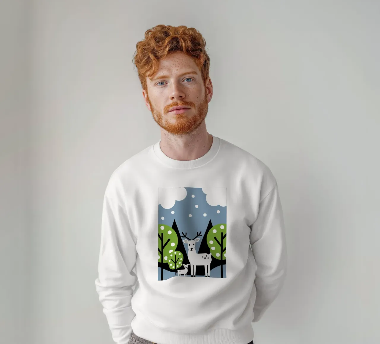 Cervo e albero felpa da LOOK DIFFERENT