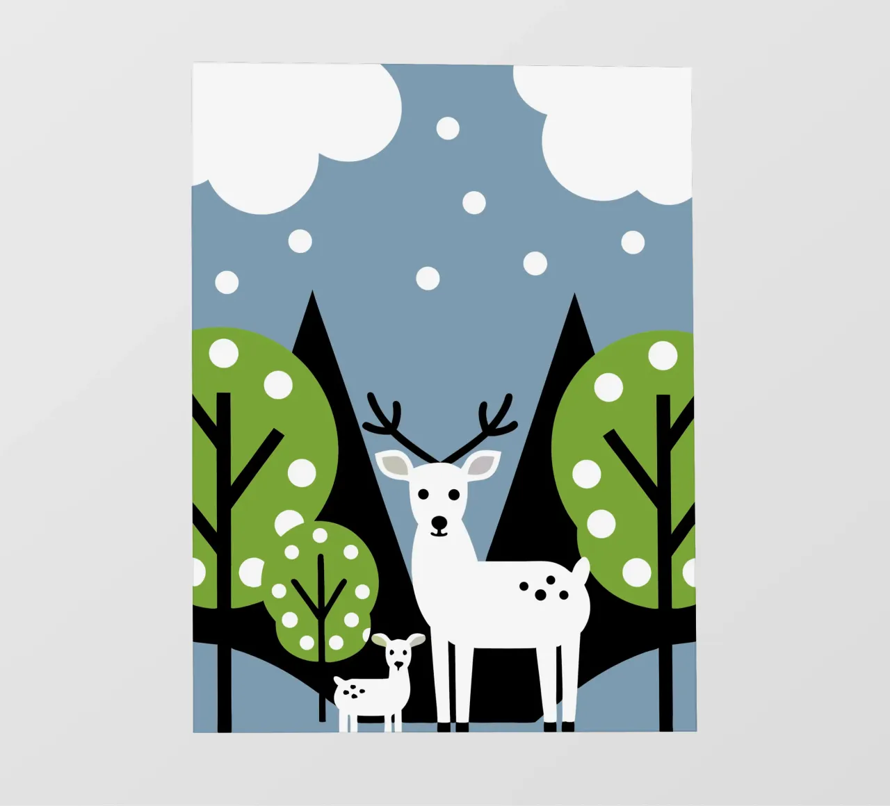Cervo e albero telo in pvc da LOOK DIFFERENT