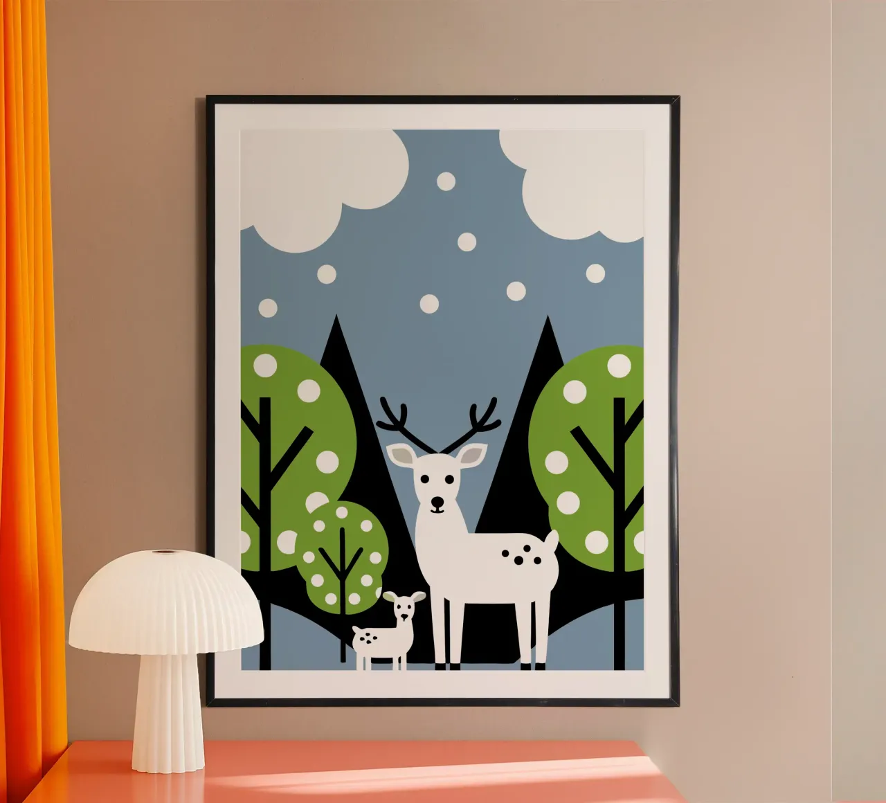 Cervo e albero poster da LOOK DIFFERENT