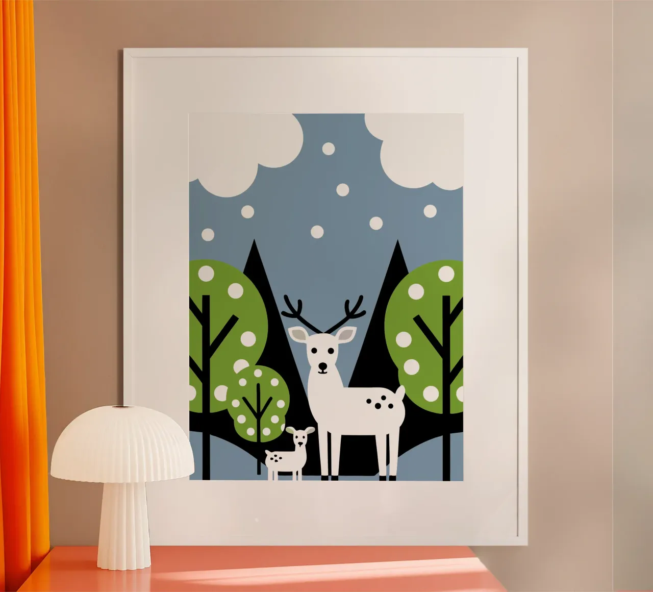 Cervo e albero poster da LOOK DIFFERENT