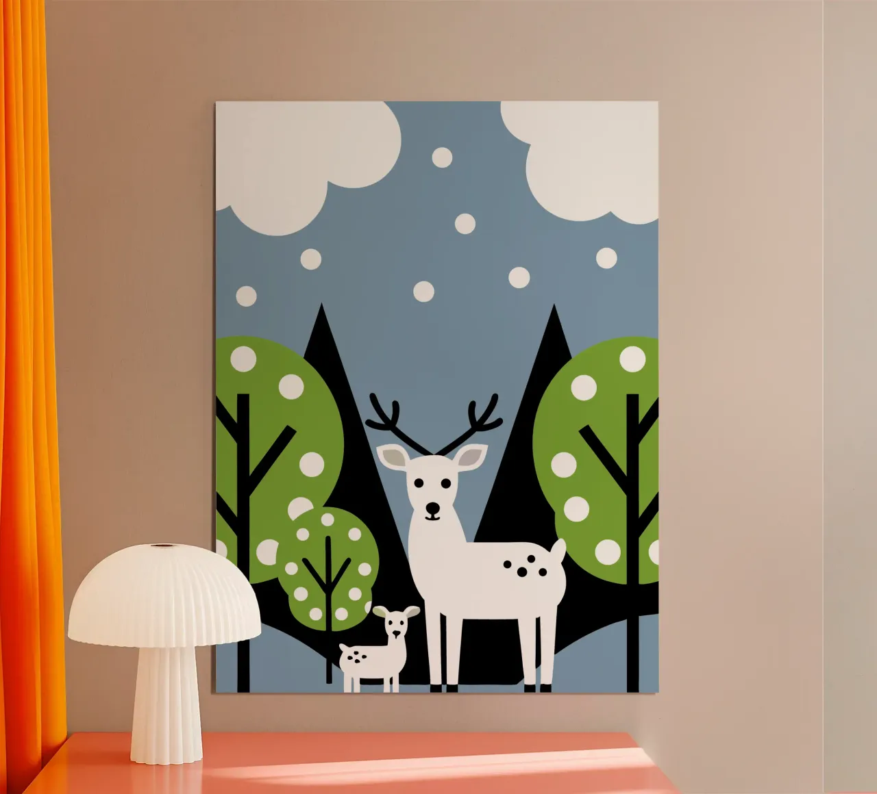 Cervo e albero poster da LOOK DIFFERENT